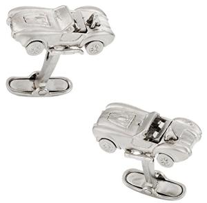 Cuff-Daddy Cobra Race Car Silver Cufflinks Set