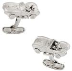 Cuff-Daddy Cobra Race Car Silver Cufflinks Set