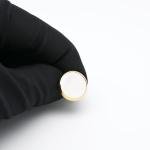 Elegant Silver and Gold Plated Mother of Pearl Cufflinks