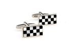 Black and White Check Mother of Pearl Cufflinks