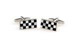 Black and White Check Mother of Pearl Cufflinks