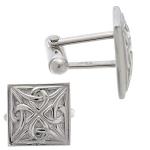 Sterling Silver Celtic Trinity Square Cufflinks