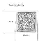 Sterling Silver Celtic Trinity Square Cufflinks