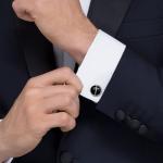 Jesus Christ Cross Nails Silver Cufflinks for Men