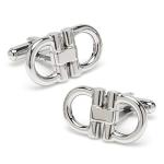 Horse Bit Silver Stainless Steel Cufflinks