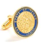 Texas Seal Silver Cufflinks