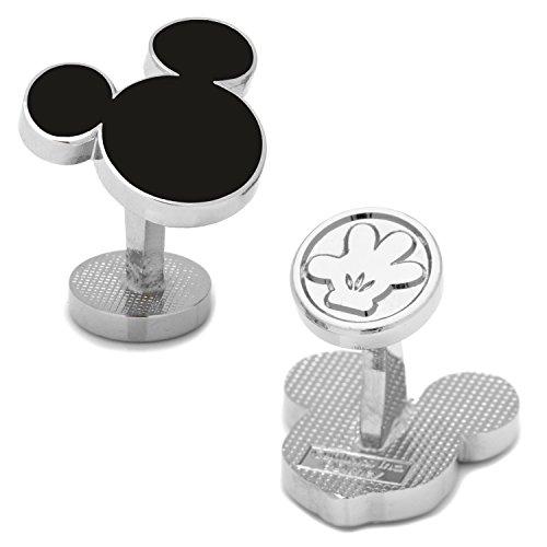 Mickey Mouse Silhouette Silver Cufflinks