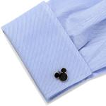 Mickey Mouse Silhouette Silver Cufflinks