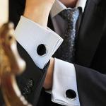 Rovtop Silver Cufflinks and Studs Set for Men