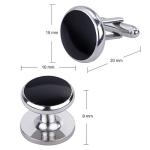 Rovtop Silver Cufflinks and Studs Set for Men