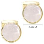 Elegant Silver and Gold Plated Mother of Pearl Cufflinks