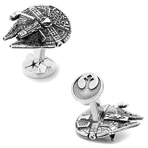Star Wars 3D Millennium Falcon Silver Cufflinks
