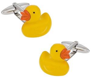Funny Rubber Ducky Cufflinks with Gift Box