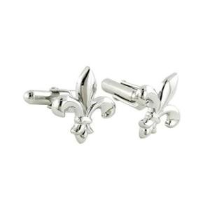 David Donahue Sterling Silver Fleur de Lis Cufflinks
