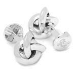 Sterling Silver Knot Cufflinks by Ox and Bull