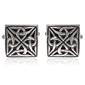 Sterling Silver Celtic Trinity Cufflinks with Box