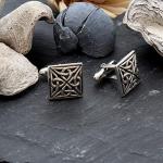 Sterling Silver Celtic Trinity Cufflinks with Box