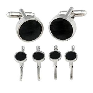 Men's Black Onyx Tuxedo Cufflinks Set