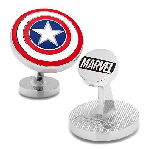Captain America Shield Silver Cufflinks