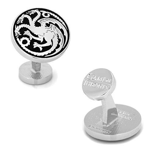 Targaryen Three-Headed Dragon Silver Cufflinks