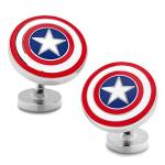 Captain America Shield Silver Cufflinks