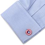 Captain America Shield Silver Cufflinks