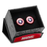 Captain America Shield Silver Cufflinks
