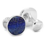 Classic Sterling Silver Lapis Cufflinks