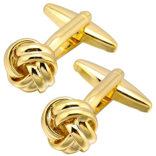 Elegant Knot Silver Cufflinks in Gift Box