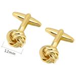 Elegant Knot Silver Cufflinks in Gift Box