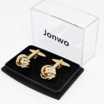 Elegant Knot Silver Cufflinks in Gift Box