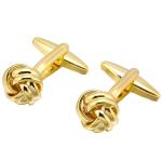 Elegant Knot Silver Cufflinks in Gift Box
