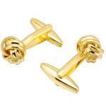 Elegant Knot Silver Cufflinks in Gift Box