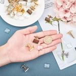 24 Pcs Brass Cufflink Blank Set with Cabochons