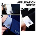 24 Pcs Brass Cufflink Blank Set with Cabochons
