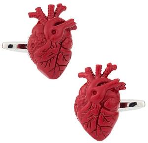 Red Heart Anatomy Doctor Cufflinks with Gift Box