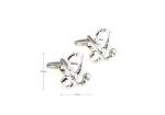 MRCUFF Doctor Stethoscope Silver Cufflinks Set