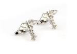 Caduceus MD Silver Cufflinks with Gift Box