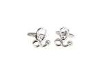 MRCUFF Doctor Stethoscope Silver Cufflinks Set