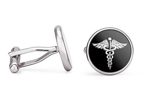 Stylish Oakmont MD Doctor Silver Cufflinks