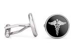 Stylish Oakmont MD Doctor Silver Cufflinks