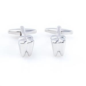 Dentist Tooth Silver Cufflinks with Gift Box