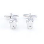 Dentist Tooth Silver Cufflinks with Gift Box
