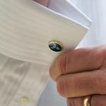 Caduceus Medical Symbol Silver Cufflink Set
