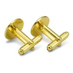 Caduceus Medical Symbol Silver Cufflink Set