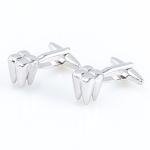 Dentist Tooth Silver Cufflinks with Gift Box