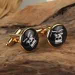 Personalized Silver World Map Cufflinks for Dad