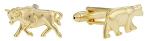 Bull & Bear Silver Cufflinks for Finance Lovers