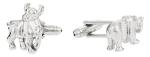 Bull & Bear Silver Cufflinks with Presentation Box