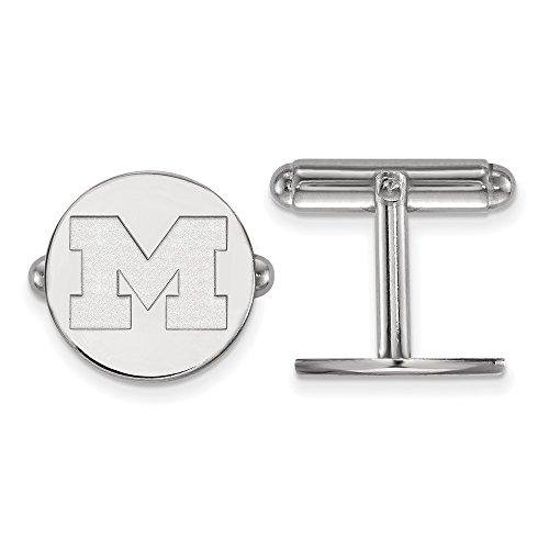 Michigan Wolverines Sterling Silver Cufflinks